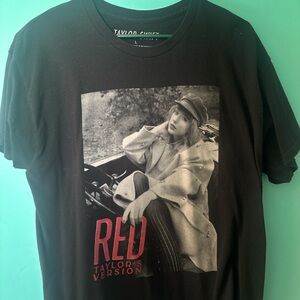 Taylor Swift Black RED Album Photo Tee
